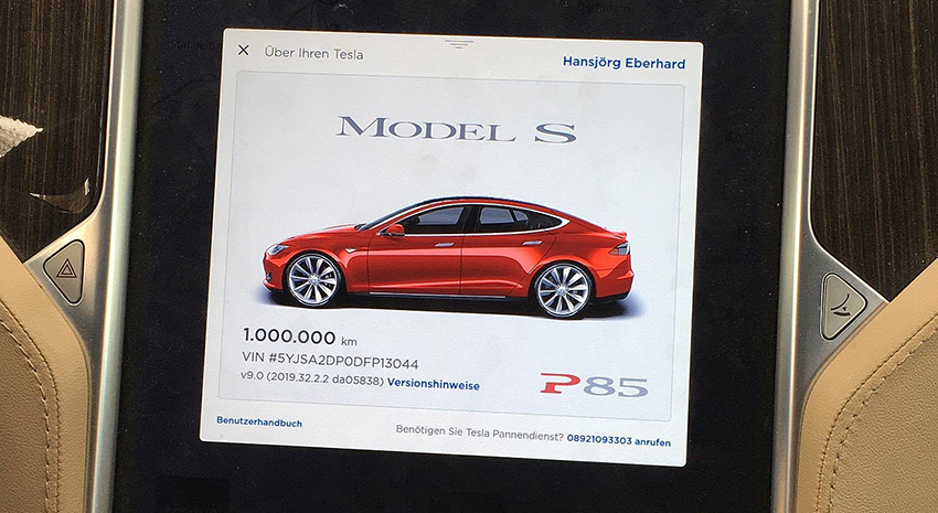 特斯拉有多耐用？这台Model S五年开了100万公里
