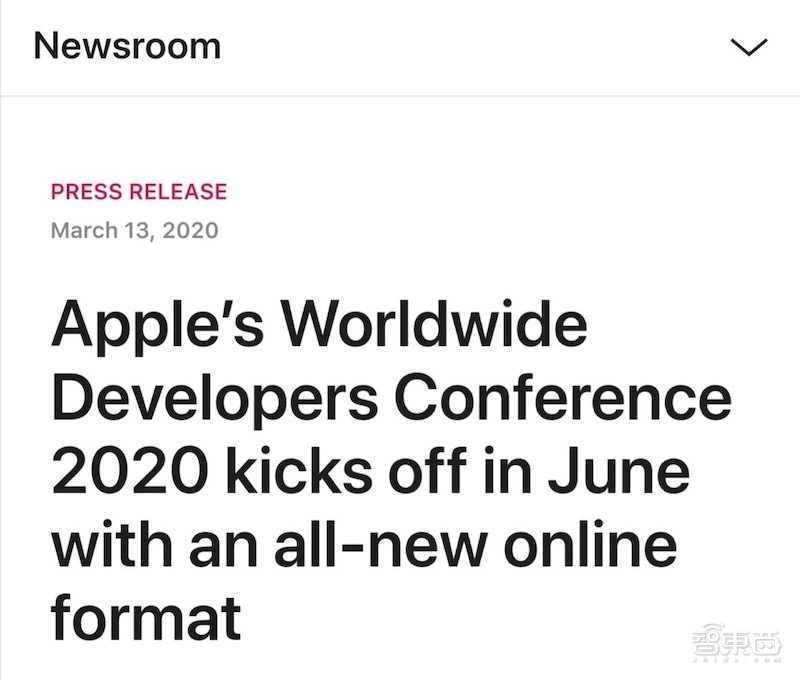 苹果WWDC 2020官宣改为线上举行！31年来首次