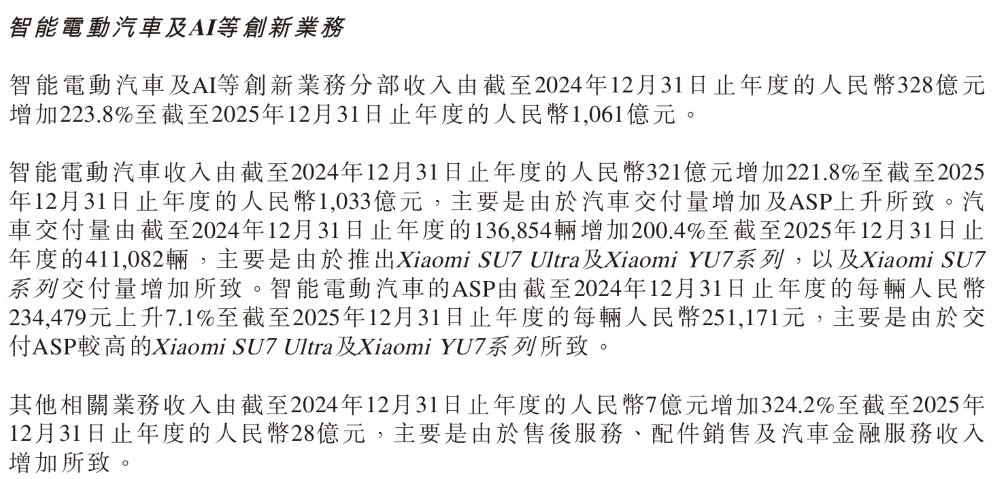 收入超千亿,经营收益9亿!小米汽车2025交卷【附高管问答】