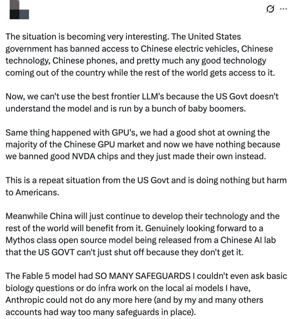 特朗普出手!Claude Fable 5与Mythos 5全停了,AI专家:中国才是全人类希望
