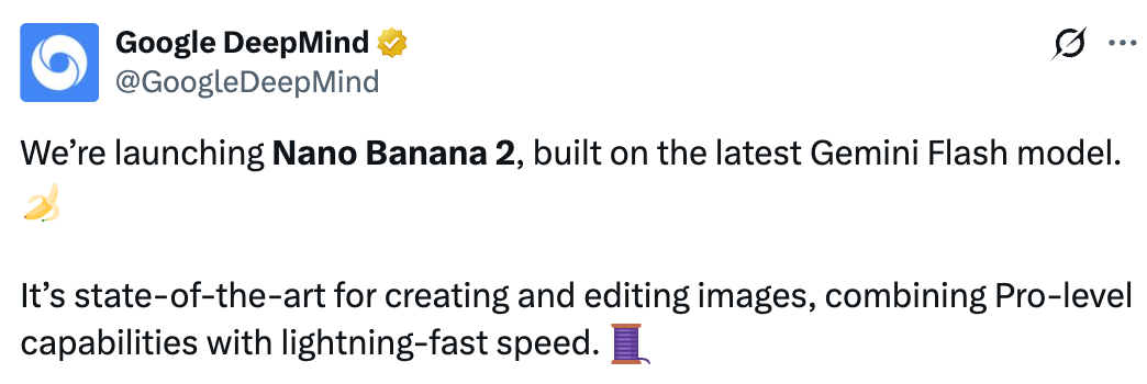 谷歌生图新王Nano Banana 2深夜突袭！性能屠榜速度飞升，价格腰斩【附实测】