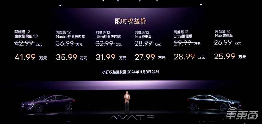 全系标配华为ADS3.0！阿维塔12增程版限时25.99万起，综合续航超1000公里