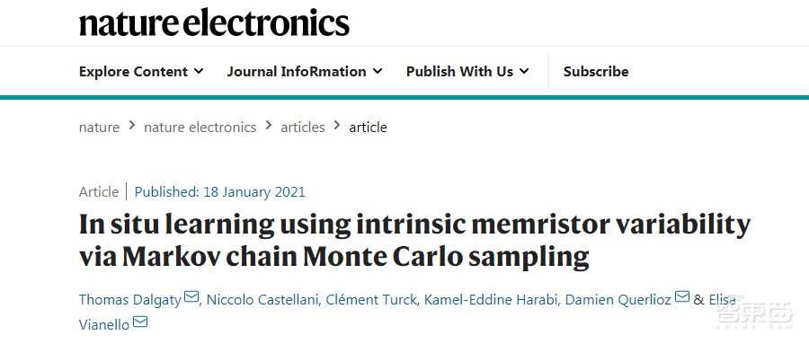 忆阻器存算一体AI芯片登Nature,能耗仅有CMOS方法的十万分之一