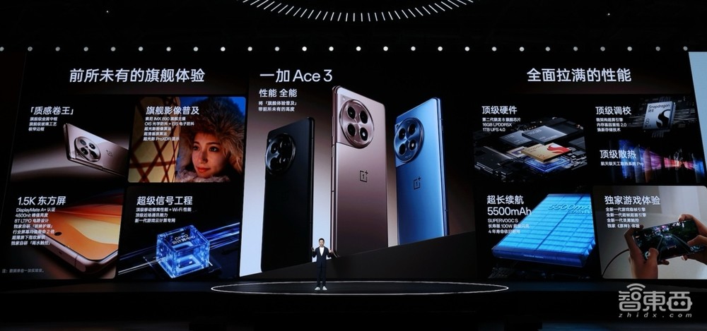 一加Ace 3发布,4500nit屏幕多项行业首发,搭二代骁龙8,2599元起