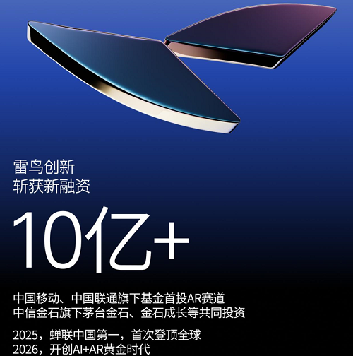 融资超10亿！AI眼镜企业开年官宣：移动联通都投了