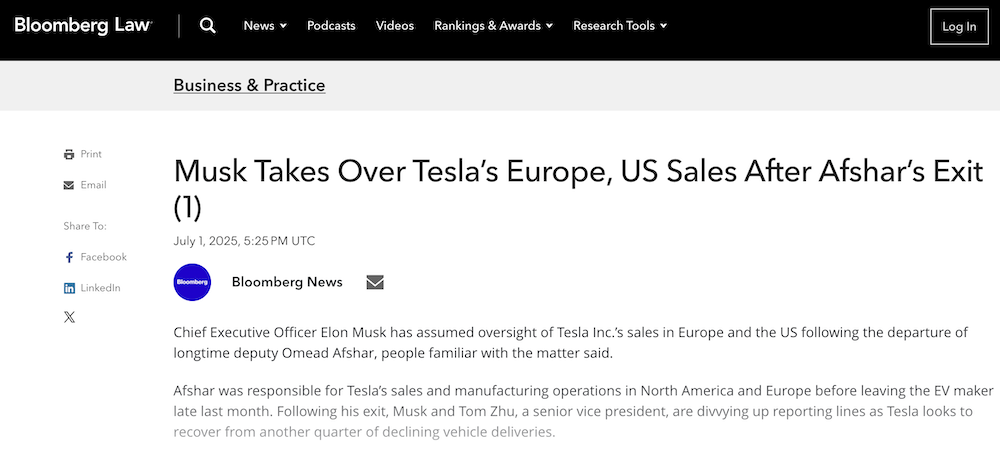 突发!马斯克开掉心腹高管,朱晓彤接管特斯拉全球制造