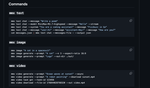 MiniMax发布MMX-CLI，两行代码安装调用，“龙虾”多模态能力大涨