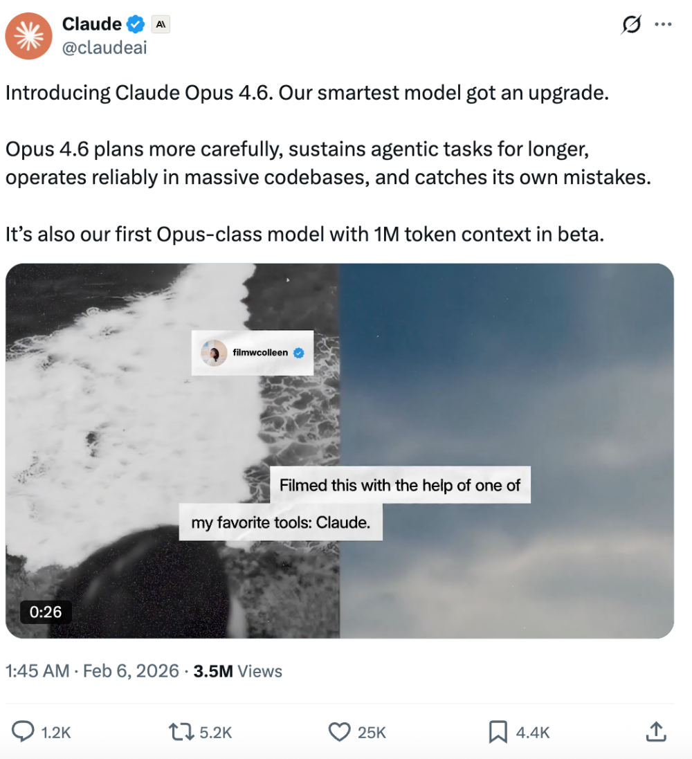 Claude Opus 4.6杀死编程比赛！挖出500个0day漏洞，生成k线成交量分布，还有PPT直出