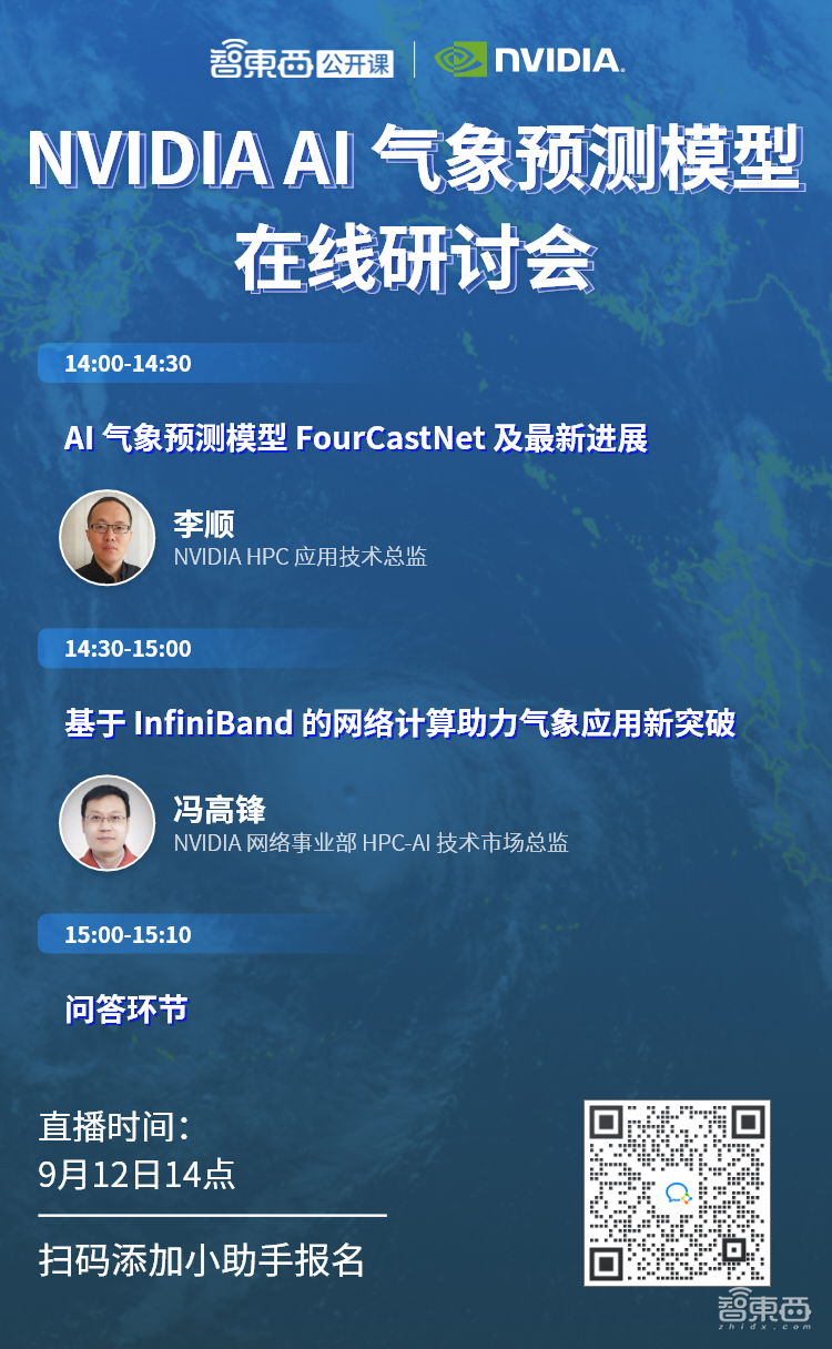 在线研讨会预告!主讲 NVIDIA AI 气象预测模型 FourCastNet 与 InfiniBand 网络计算技术