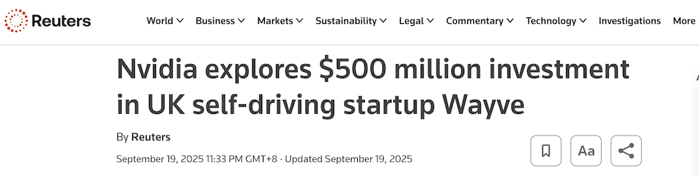 36亿，英伟达投了一家自动驾驶公司！比尔·盖茨试乘后盛赞