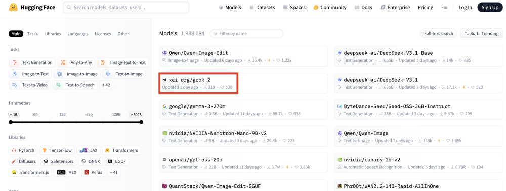 马斯克的Grok 2开源了,但好像又没完全开