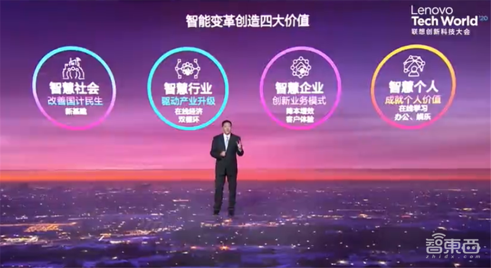 联想TechWorld首日干货：杨元庆现场解读“端边云网智”架构
