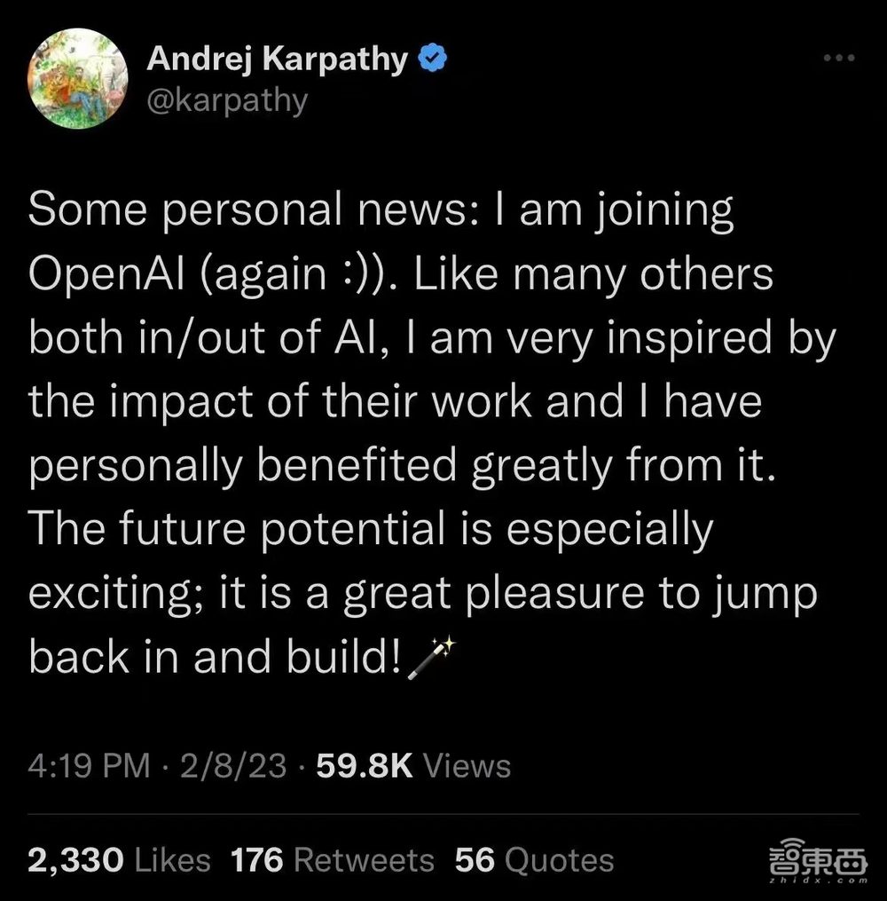 特斯拉自动驾驶大牛要去搞ChatGPT了?将入职OpenAI