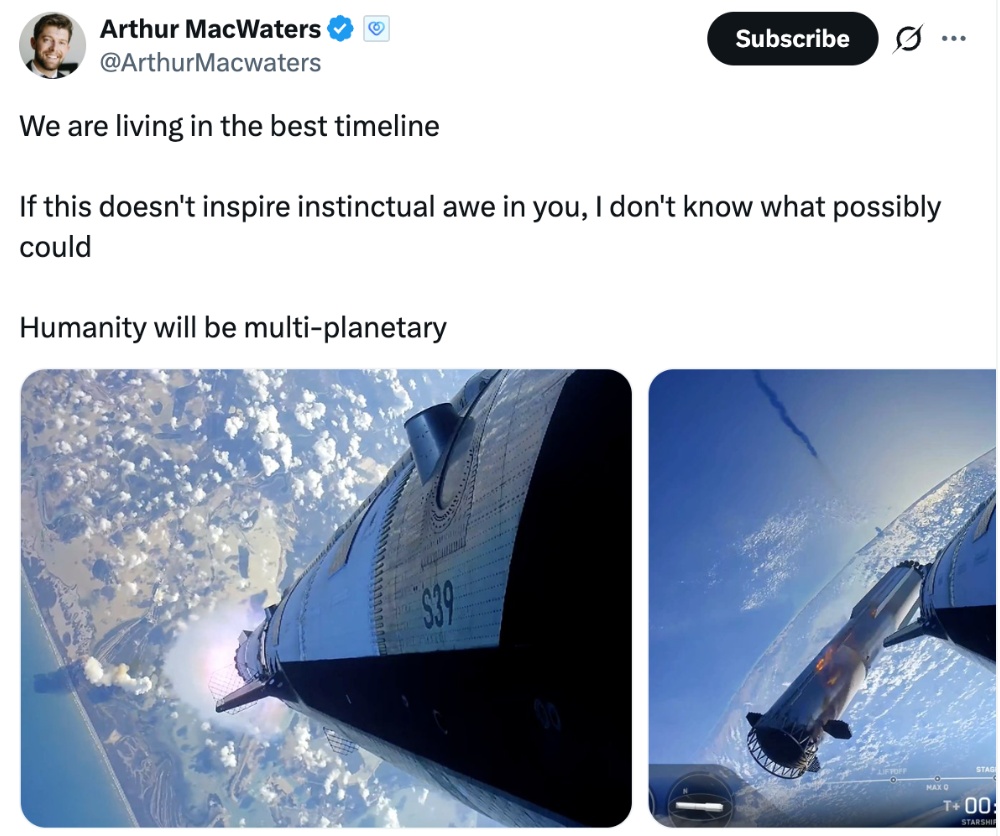 刚刚,马斯克SpaceX发射人类史上最大最强火箭!NASA局长点赞星舰V3