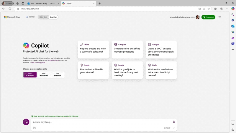 微软加入自定义GPT大战！Bing Chat改名，自研芯片登场，连甩13项AI升级