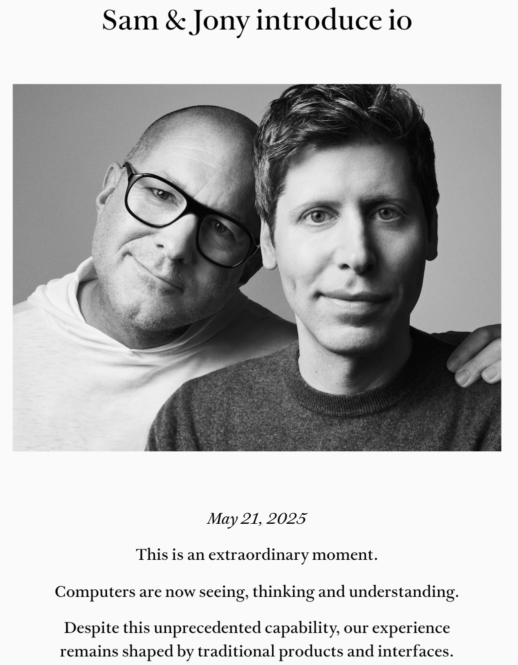 468亿！OpenAI最大收购，拿下苹果前高管Jony Ive公司