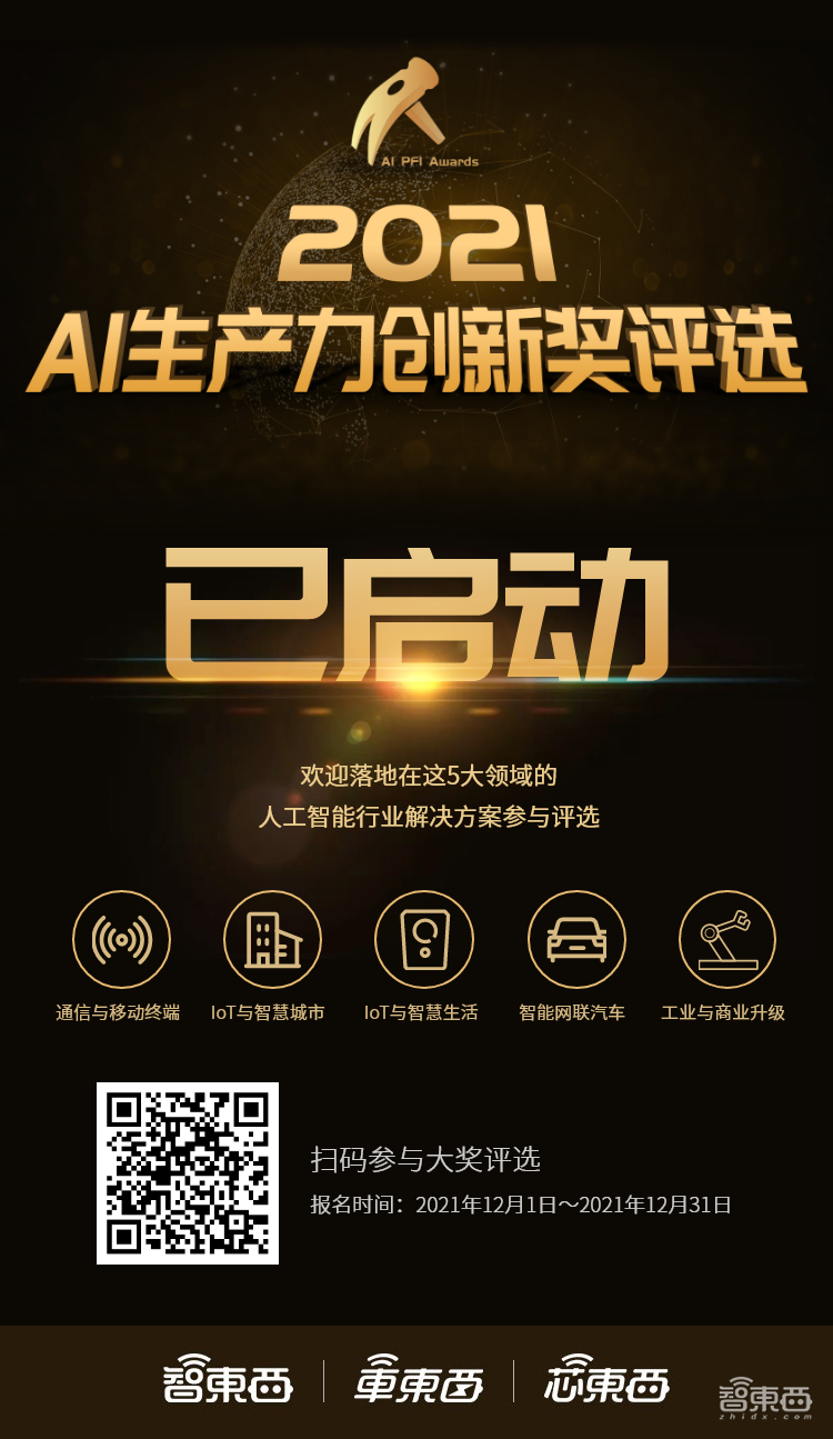 寻找人工智能先锋!2021年度AI生产力创新奖评选启动