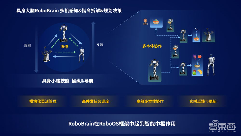 邁向群體智能 | 智源發(fā)布首個(gè)跨本體具身大小腦協(xié)作框架與開源具身大腦