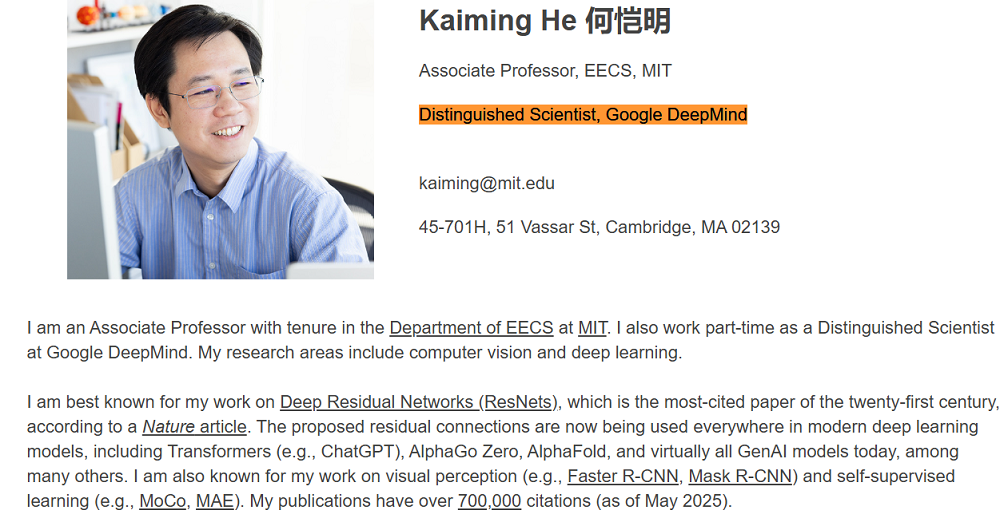 何恺明官宣入职谷歌DeepMind!
