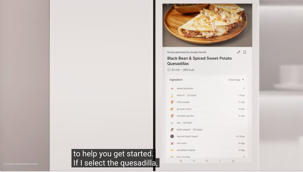 8亿部Gemini设备在路上!三星AI“全家桶”来了:冰箱AI管吃喝,电视AI教你做饭