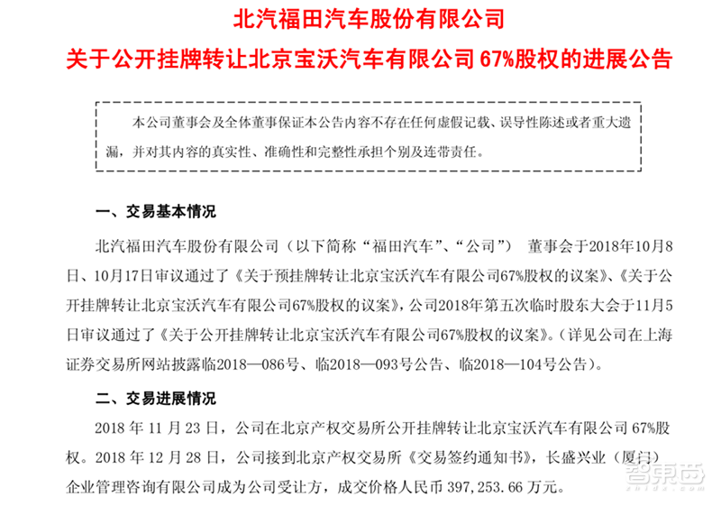 8个月亏损16亿后，宝沃汽车82亿卖身！