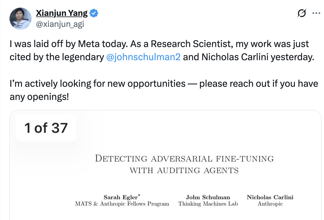 Meta AI巨震！大神田渊栋被裁，成批华人科学家失业