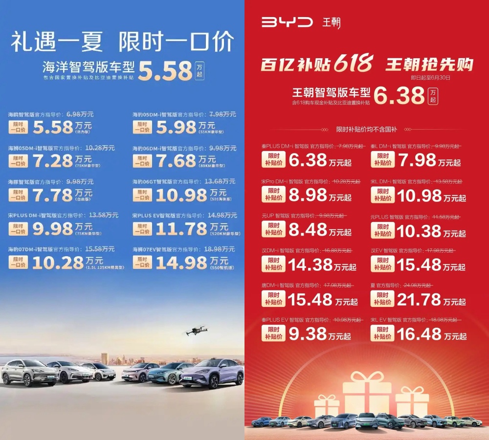车圈价格战3天彻底引爆！比亚迪吉利隔空出牌，最高降5.3万