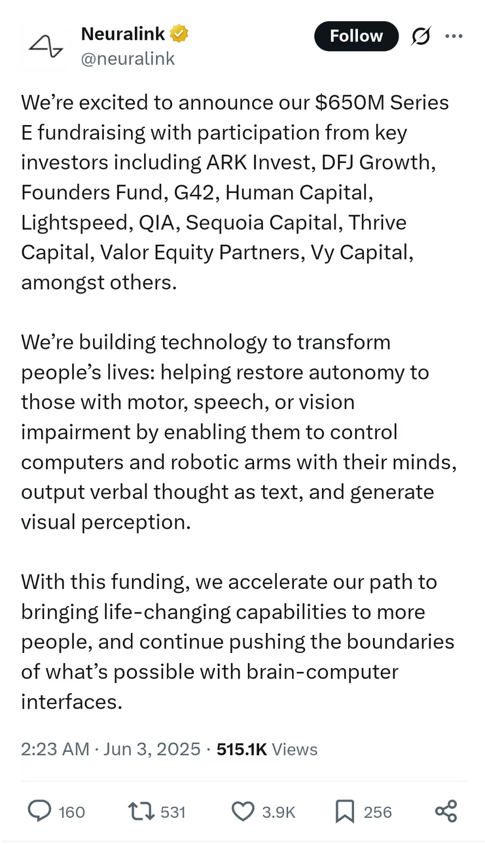 马斯克宣布：融资47亿