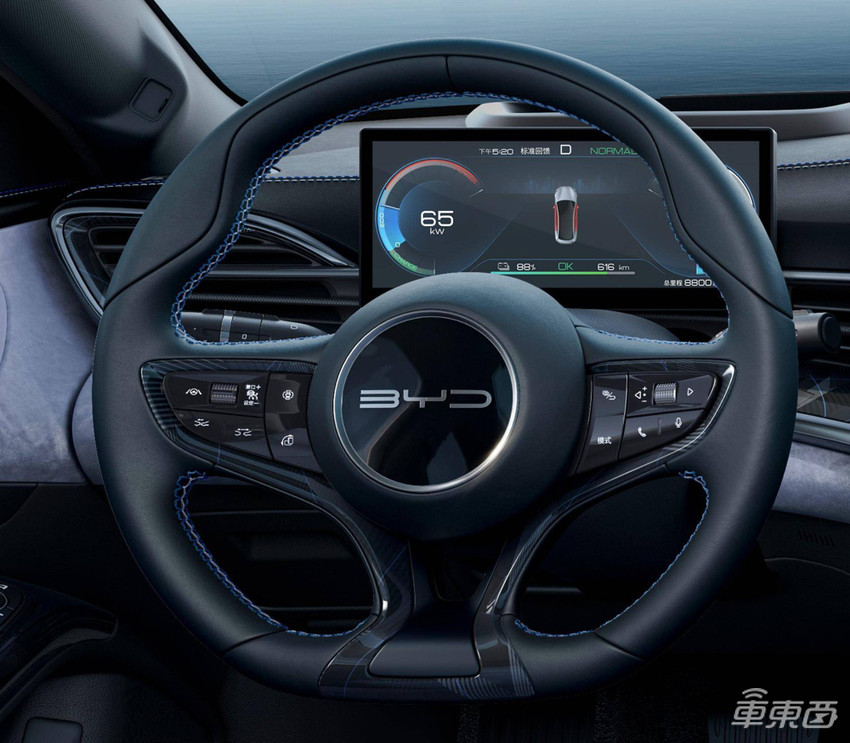 比亚迪海豹官方内饰图曝光！配备水晶挡把，或5月正式亮相