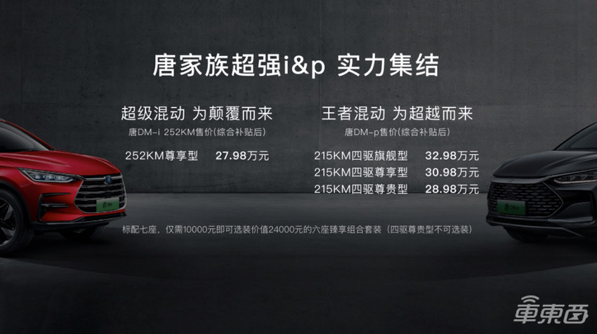 比亚迪唐DM-p上市：28.98万起售，最远能跑1020公里