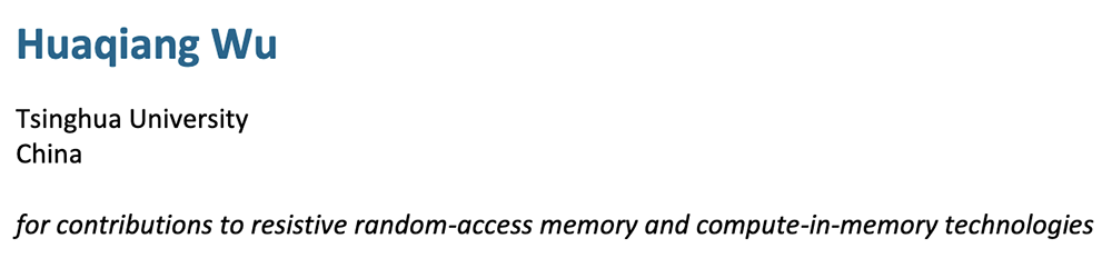 清华吴华强教授当选IEEE Fellow!