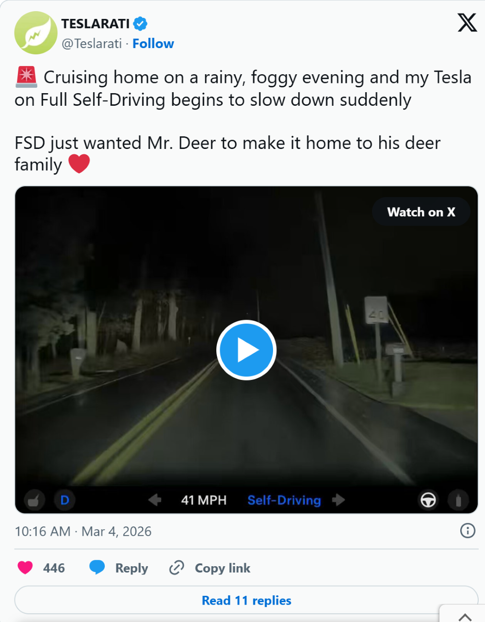 特斯拉FSD V14.2.2.5测评：能识鹿、会减速，但导航和转向灯仍是老问题