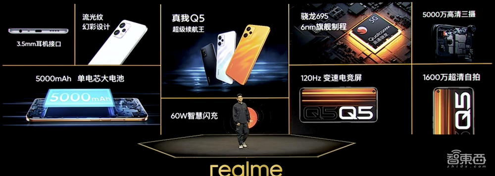 携80W闪充杀入千元机市场，realme真我Q5系列发布