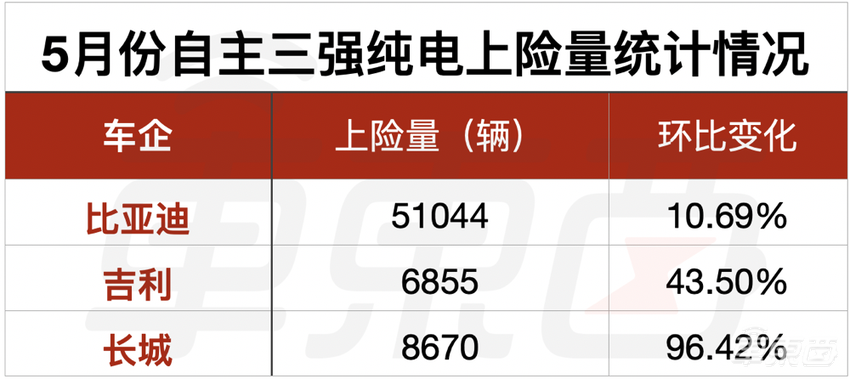 5月车市真相:比亚迪四款车进前十,特斯拉Model 3垫底