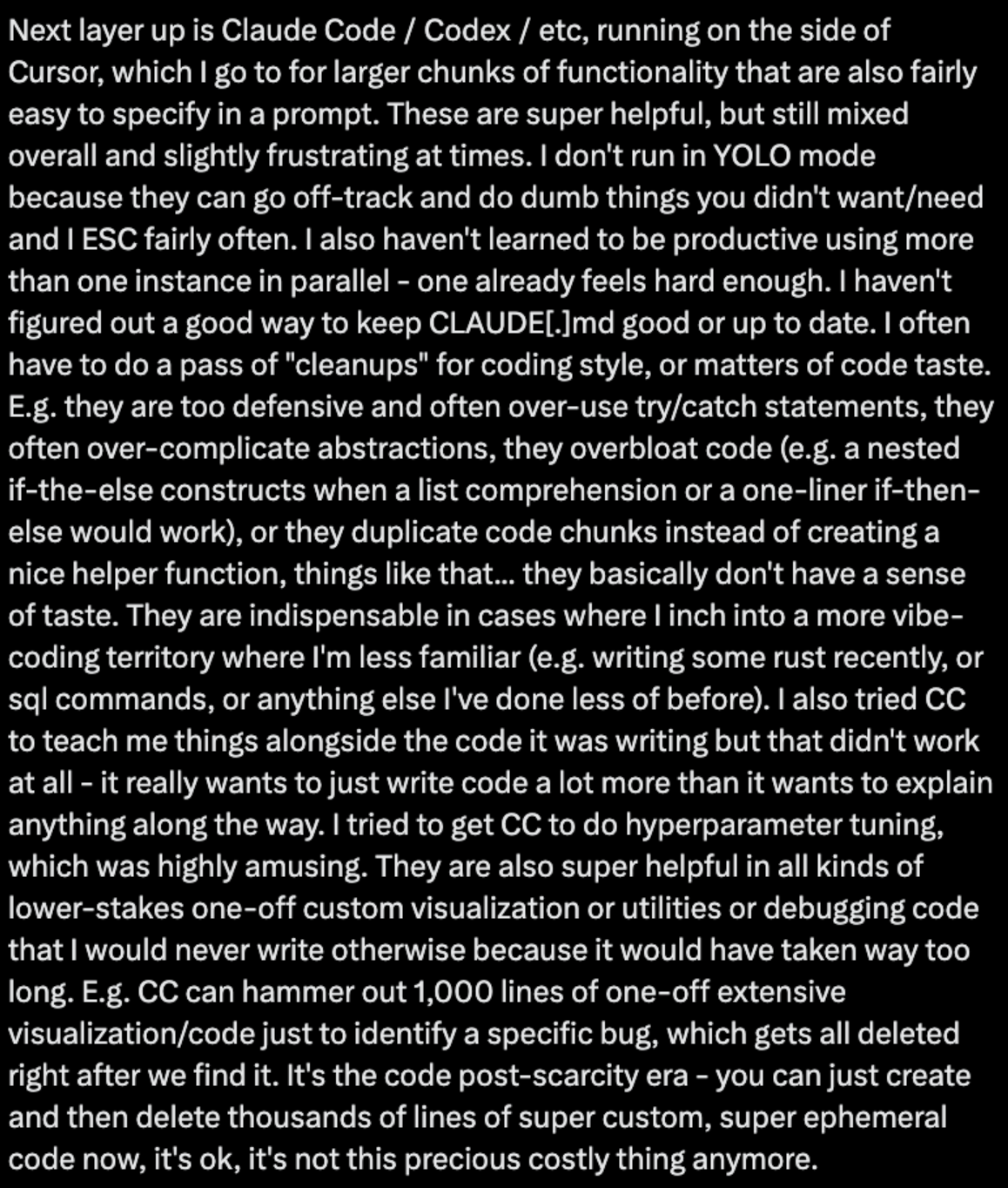 AI大神卡帕西的编程“魔法”：自曝四层工具链，Cursor主力、GPT-5兜底