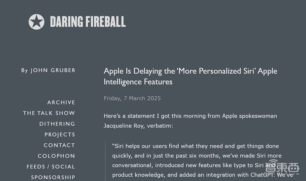 苹果首次官方承认新Siri延期:研发耗时超预期