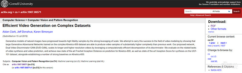 比AI视频换脸还可怕!DeepMind新AI可生成逼真视频