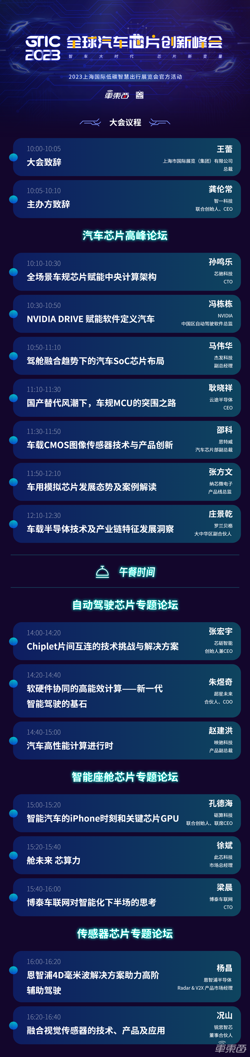 10家中国芯企业将登台！碳博会唯一汽车芯片峰会议程公布 全面解构车规级芯片创新、上车与国替