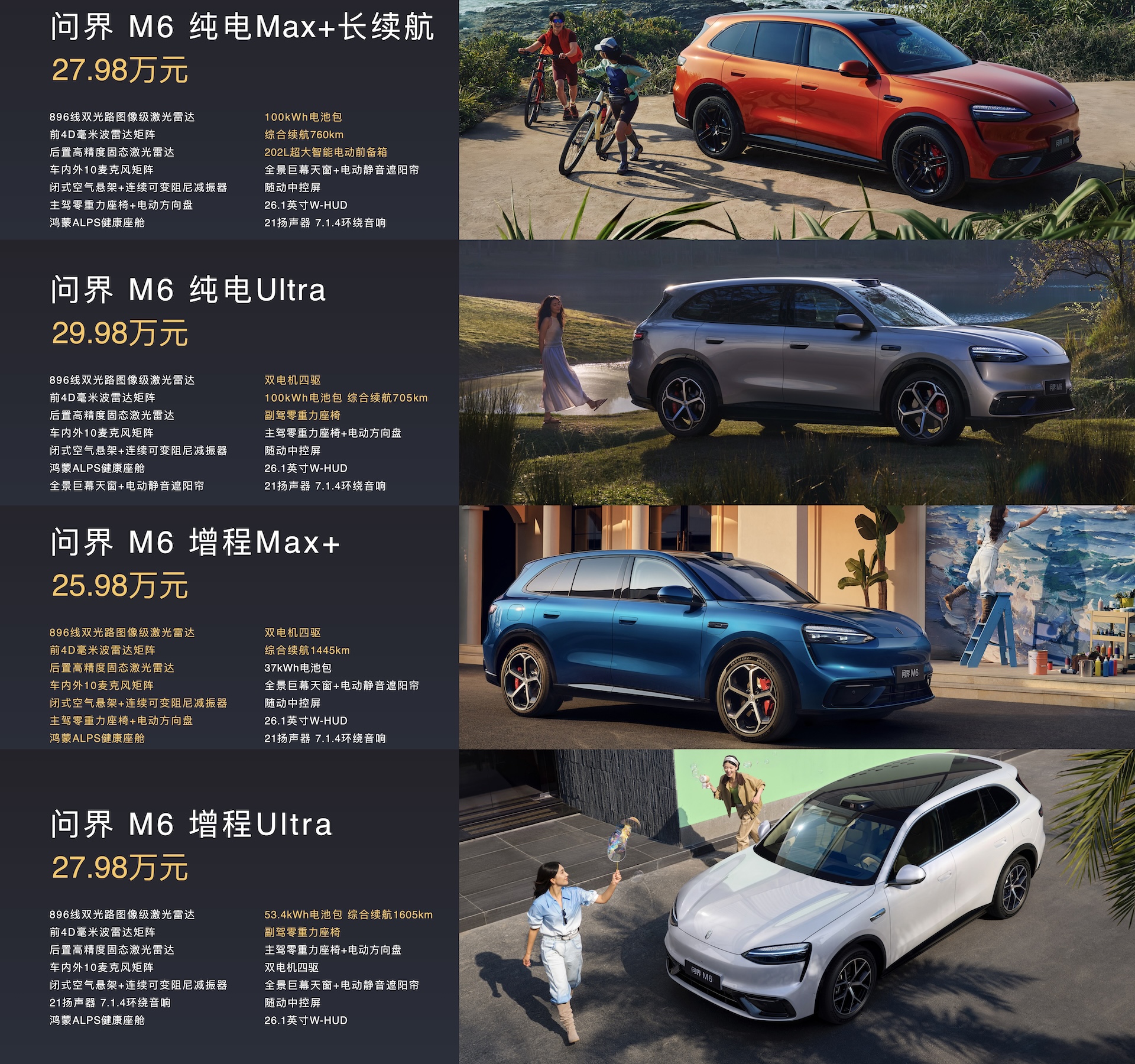 余承东一晚连发6款车！问界车皇冲上66.98万，首款MPV开始预售