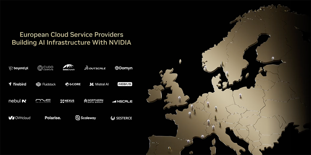 黄仁勋巴黎演讲:欧洲在建20座AI工厂,两年AI基建算力将增长10倍