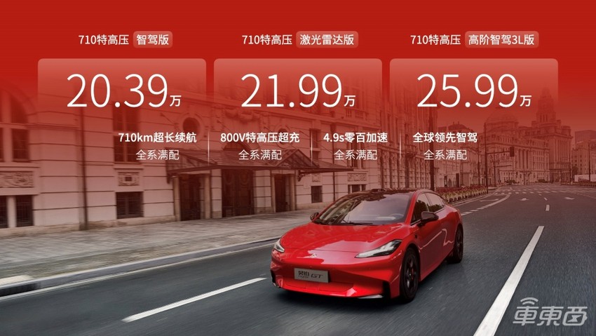 昊铂GT全球款正式上市,20.39万起,全系标配710kmCLTC续航