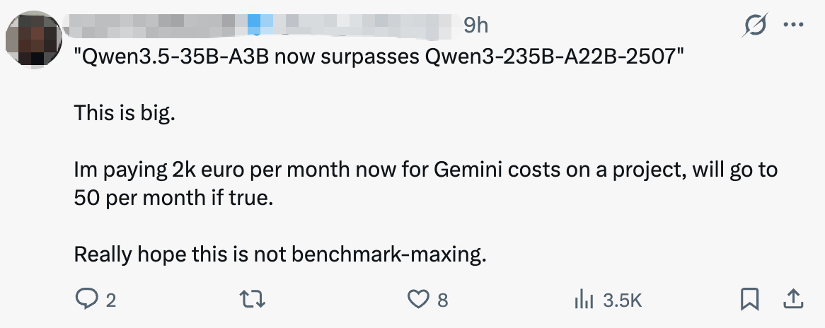 阿里Qwen3.5马年首开源！35B性能逆袭235B，给开发者送省钱绝招