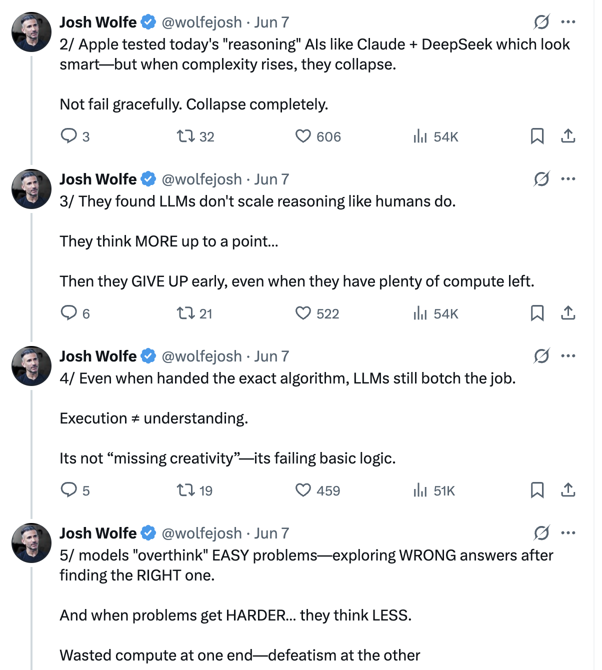 苹果AI“暴论”震动AI圈!DeepSeek、Claude等热门大模型只是死记的模式机器?