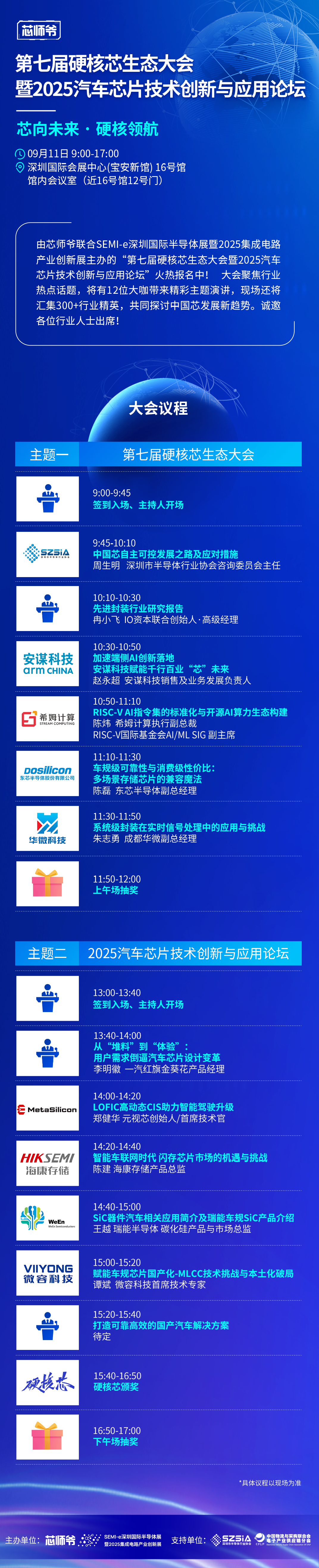 第七届硬核芯生态大会将于9月11日在深圳国际会展中心16号馆正式举办!