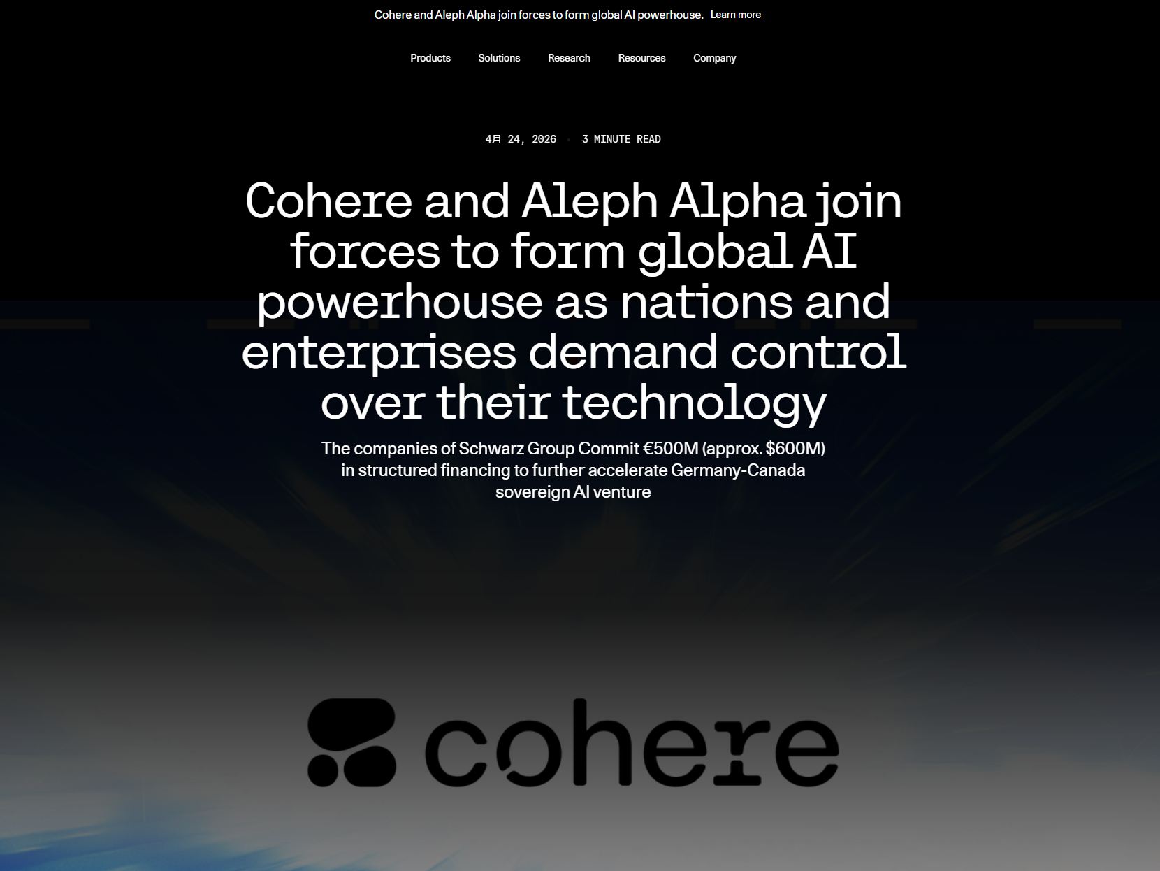 又一估值千亿大模型独角兽将诞生！加拿大独角兽合并德国AI明星创企