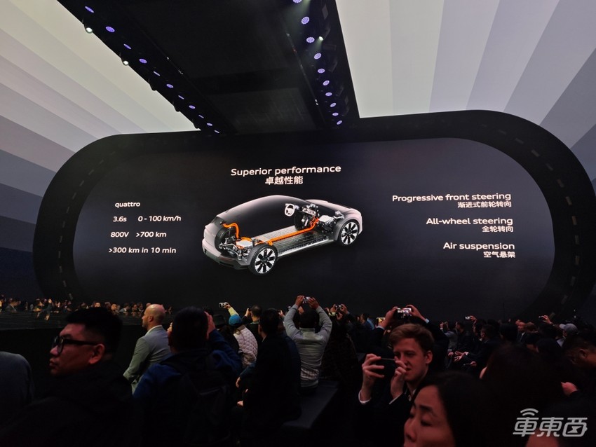 奥迪上汽全新电动品牌AUDI亮相!不挂四环logo,2025年上市