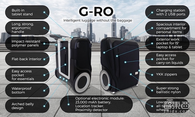 Kickstarter众筹158万美元的智能行李箱:两个轮也能用