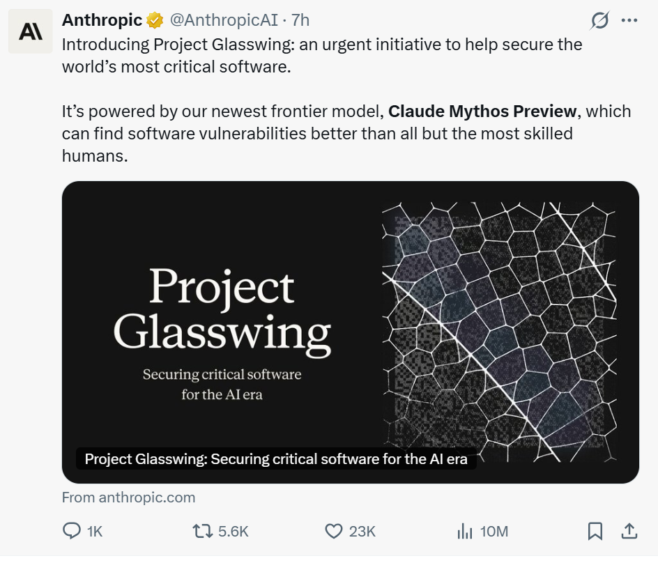 Claude Mythos:我太强了,强到不敢让你们用