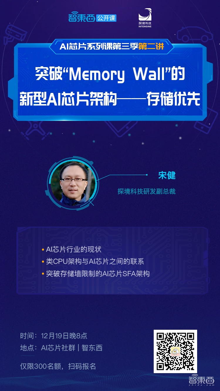 探境科技研发副总裁宋健:突破“Memory Wall”的新型AI芯片架构——存储优先|公开课预告