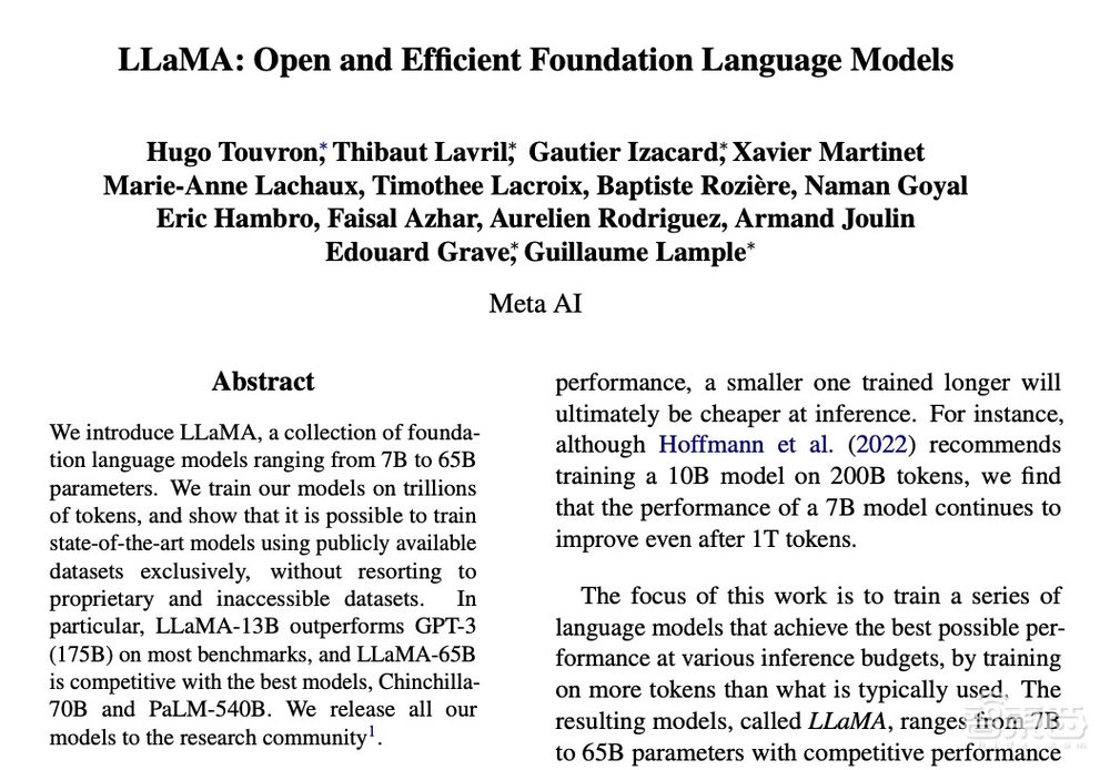Meta连夜加入AI大模型混战!用1/10参数量干过GPT-3,单个GPU就能跑